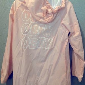 Obey windbreaker (pink)